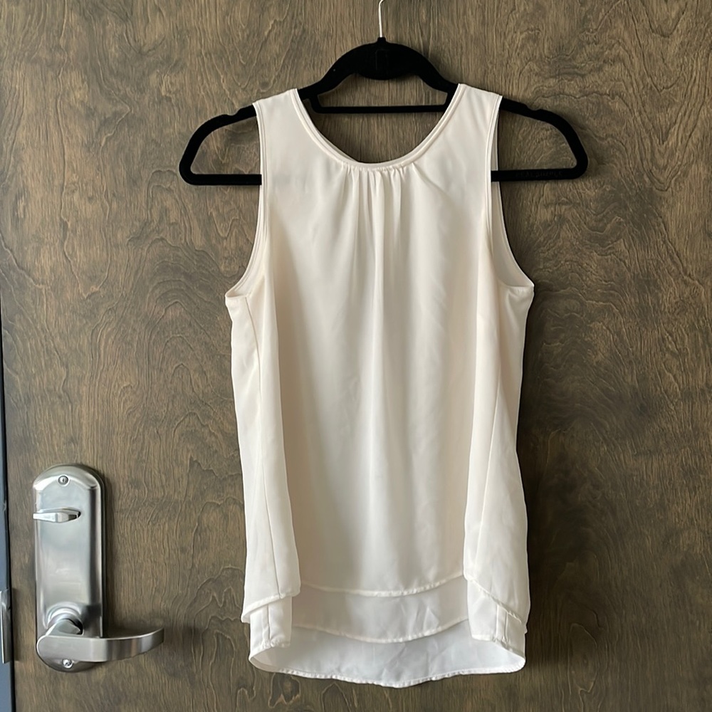 Cream Sleeveless Blouse